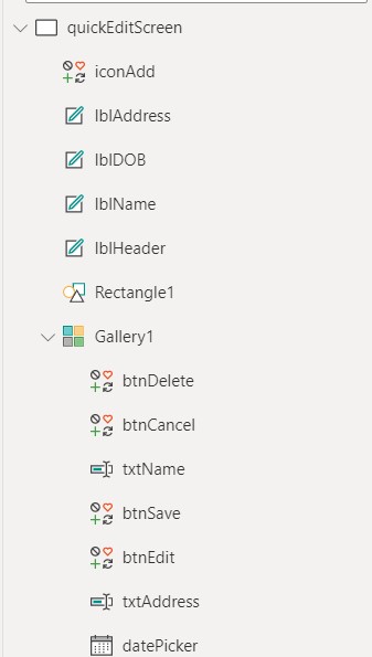 Controls inside gallery
